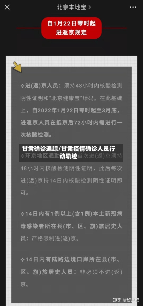 甘肃确诊追踪/甘肃疫情确诊人员行动轨迹