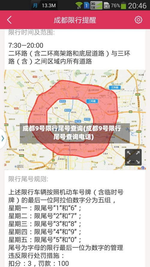 成都9号限行尾号查询(成都9号限行尾号查询电话)