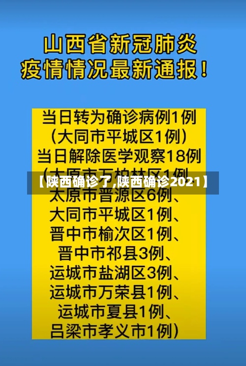 【陕西确诊了,陕西确诊2021】