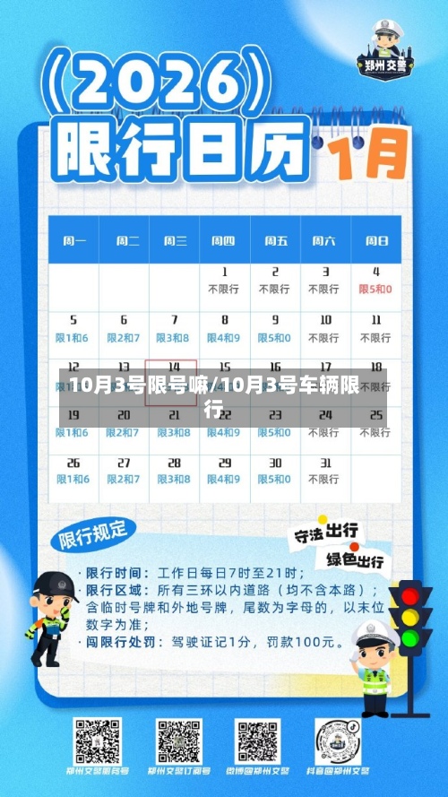 10月3号限号嘛/10月3号车辆限行-第3张图片
