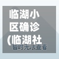 临湖小区确诊(临湖社区的房子怎么样)