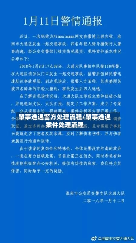 肇事逃逸警方处理流程/肇事逃逸案件处理流程