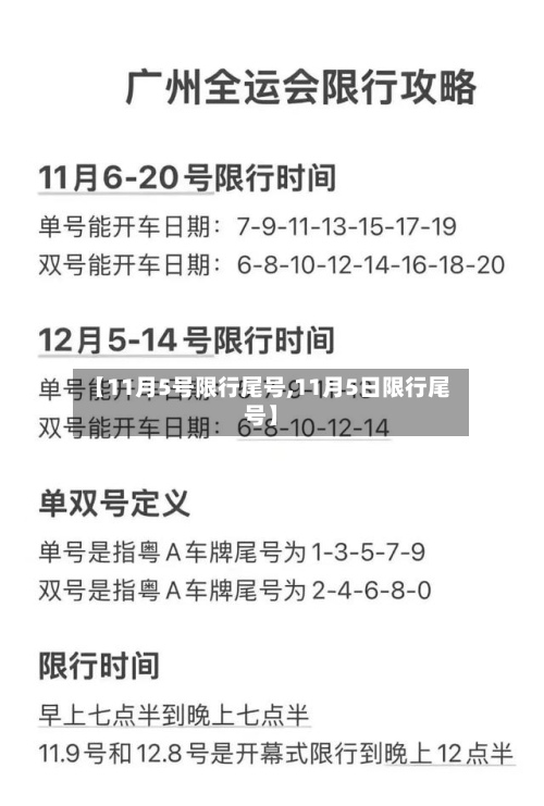 【11月5号限行尾号,11月5日限行尾号】-第2张图片
