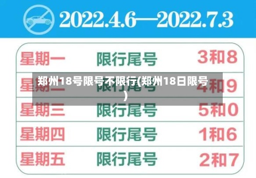 郑州18号限号不限行(郑州18日限号)-第2张图片
