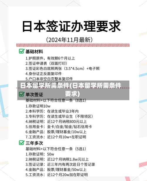 日本留学所需条件(日本留学所需条件要求)