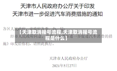 【天津取消摇号流程,天津取消摇号流程是什么】